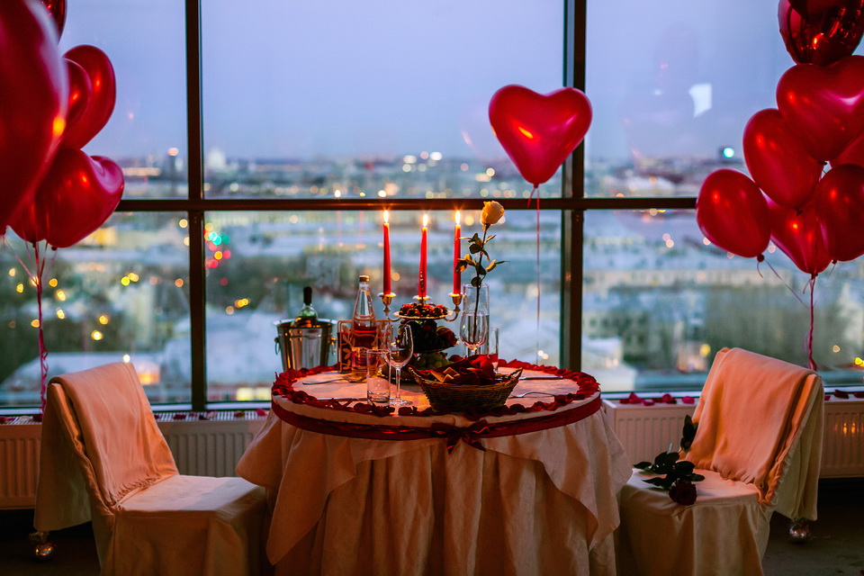 Оформление романтического ужина