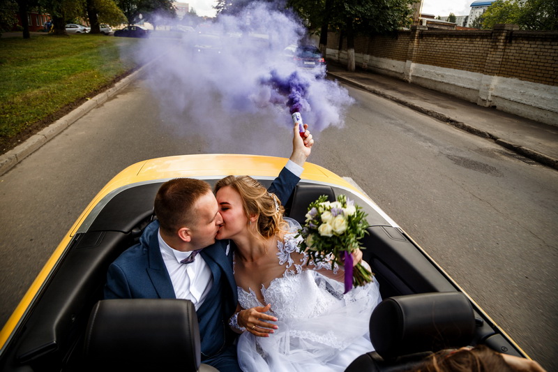 дым для фотосессии на свадьбу