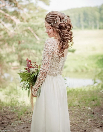 платье невесты в стиле рустик