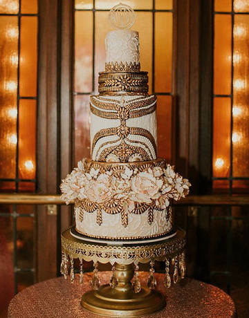 торт на свадьбу в стиле Гэтсби